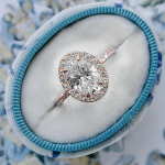 Elegant Halo Lab Grown Diamond Gold Ring