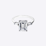 Women Emerald Cut Lab Grown Diamond IGI GIA Certified Ring