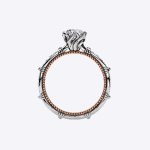 Round Solitaire with Accents Multi Tone Lab Grown Diamond Ring - Image 5