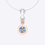 Double Tone Gold Lab Grown Diamond Solitaire Pendant - Image 4