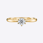 Engagement Gold Ring Round Cut 0.50 Carat IGI GIA Lab Grown Diamond