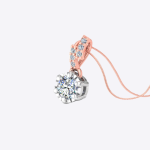 Beautiful Rose and White Gold Lab Grown Diamond Pendant - Image 2