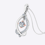 Beautiful Multi Toned Gold Lab Grown Diamond Pendant - Image 2