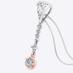 Designer Lab Grown Diamond Pendant Gold - Image 2