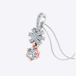 Round Cut Lab Grown Diamond Gold Pendant - Image 2