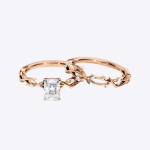 Radiant Cut Moissanite Band Set - Image 2