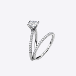 1.50 Carat Round Lab Grown Diamond Gold Band Set - Image 4