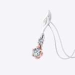 Two-Tone Gold Lab Grown Diamond Pendant - Image 2