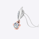 Double Toned Gold Lab Grown Diamond Pendant - Image 2