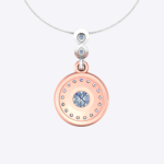 Round Gold Lab Grown Diamond Pendant - Image 4