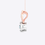 Beautiful Rose and White Gold Lab Grown Diamond Pendant - Image 3