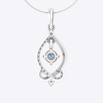 Beautiful Multi Toned Gold Lab Grown Diamond Pendant - Image 4