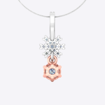 Round Cut Lab Grown Diamond Gold Pendant - Image 4