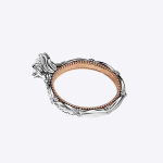 Round Solitaire with Accents Multi Tone Lab Grown Diamond Ring - Image 4