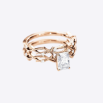 Radiant Cut Moissanite Band Set - Image 3