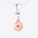 Multi-tone Gold Lab Grown Diamond Pendant - Image 3