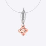 Double Toned Gold Lab Grown Diamond Pendant - Image 4