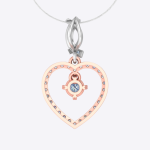 Solitaire Lab Grown Diamond Two Tone Gold Pendant - Image 3