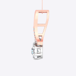 Round Multi Stone Lab Grown Diamond Gold Pendant - Image 4