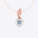 Beautiful Rose and White Gold Lab Grown Diamond Pendant - Image 4