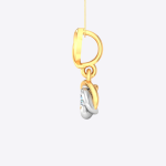Solitaire Lab Grown Diamond Two Tone Gold Pendant - Image 3