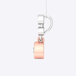 Double Tone Gold Lab Grown Diamond Solitaire Pendant - Image 2