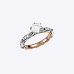 Round Solitaire with Accents Multi Tone Lab Grown Diamond Ring - Image 3