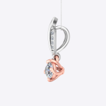 Double Toned Gold Lab Grown Diamond Pendant - Image 3