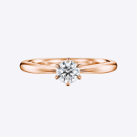 Engagement Gold Ring Round Cut 0.50 Carat IGI GIA Lab Grown Diamond - Image 3