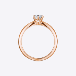 Engagement Gold Ring Round Cut 0.50 Carat IGI GIA Lab Grown Diamond - Image 4