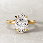 Oval Cut Solitaire Moissanite Ring