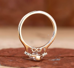 Marquise Solitaire with Accents Lab Grown Diamond Gold Ring - Image 5