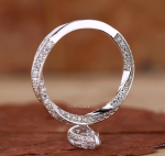 Solitaire with Accents Lab Grown Diamond Gold Ring - Image 4