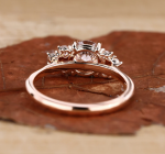 Engagement Solitaire with Accents Gold Lab Grown Diamond Ring - Image 3