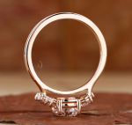 Engagement Solitaire with Accents Gold Lab Grown Diamond Ring - Image 4