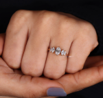 Elegant Engagement Ring Lab Grown Diamond Gold - Image 5