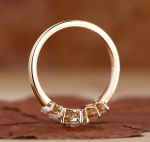 Elegant Engagement Ring Lab Grown Diamond Gold - Image 4