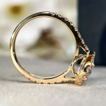 Oval Solitaire with Accents Lab Grown Diamond Ring - Image 3