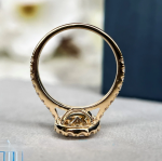 Oval Solitaire with Accents Lab Grown Diamond Ring - Image 5