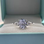 Oval Cut Three Stone Lab Grown Diamond Ring - Image 4