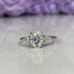 Oval Cut Three Stone Lab Grown Diamond Ring
