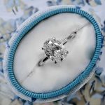 Oval Cut Halo Lab Grown Diamond Gold Ring - Image 2