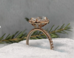 Elegant Halo Lab Grown Diamond Gold Ring - Image 3