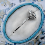 Round Halo Lab Grown Diamond Gold Ring - Image 2