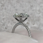 Round Halo Lab Grown Diamond Gold Ring - Image 3