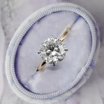 Halo Lab Grown Diamond Gold Ring