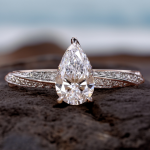 Solitaire with Accents Lab Grown Diamond Gold Ring
