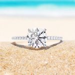 2.32 Carat Round Hidden Halo Lab Grown Diamond Gold Ring