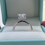 Princess Cut Solitaire with Accents Lab Grown Diamond Gold Ring - Image 2