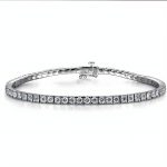 3.70 Carat Lab Grown Diamond White Gold Bracelet